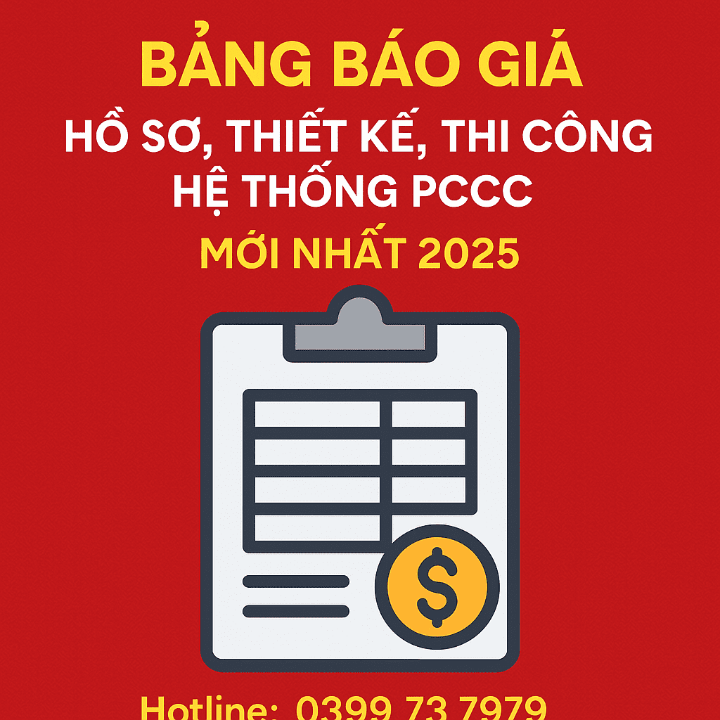 Bảng báo giá hồ sơ, thiết kế, thi công hệ thống PCCC mới nhất 2025